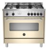 תנור משולב כיריים 90 ס"מ דגם AMS95C61LCR BERTAZZONI – טורבו כפול, 5 מבערי גז עוצמתיים ו-11 תוכניות בישול