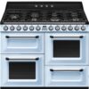 תנור משולב כיריים גז 110 ס"מ SMEG סמג דגם TR4110AZ | 3 תאי אפייה ו-7 מבערים | Victoria | כחול פסטל