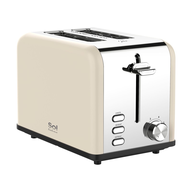 מצנם 2 פרוסות SOL SL-7505 815W קרם