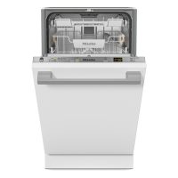 מדיח כלים צר אינטגרלי מלא Miele G 5590 SCVi SL Active – מבט חזית עם דלת פתוחה