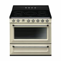 SMEG TR90IP9 תנור משולב כיריים אינדוקציה 90 ס"מ Victoria שמנת
