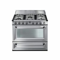 SMEG TR90X1 תנור משולב כיריים גז 90 ס"מ Victoria נירוסטה